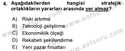 Yönetimde Güncel Yaklaşımlar Dersi 2015 - 2016 Yılı Tek Ders Sınav Soruları 4. Soru