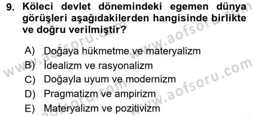 Yönetimde Güncel Yaklaşımlar Dersi 2016 - 2017 Yılı (Vize) Ara Sınav Soruları 9. Soru