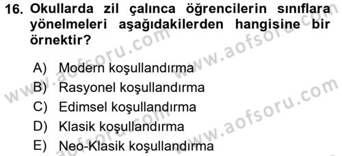 Yönetimde Güncel Yaklaşımlar Dersi 2017 - 2018 Yılı (Vize) Ara Sınav Soruları 16. Soru