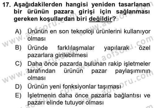 Yönetimde Güncel Yaklaşımlar Dersi 2021 - 2022 Yılı (Vize) Ara Sınav Soruları 17. Soru