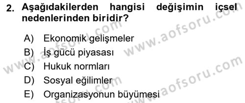 Yönetimde Güncel Yaklaşımlar Dersi 2022 - 2023 Yılı (Final) Dönem Sonu Sınav Soruları 2. Soru