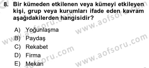 Yönetimde Güncel Yaklaşımlar Dersi 2022 - 2023 Yılı (Final) Dönem Sonu Sınav Soruları 8. Soru