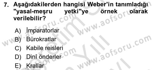 Yönetimde Güncel Yaklaşımlar Dersi 2023 - 2024 Yılı (Vize) Ara Sınav Soruları 7. Soru