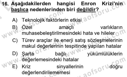 Yönetimde Güncel Yaklaşımlar Dersi 2023 - 2024 Yılı (Final) Dönem Sonu Sınav Soruları 16. Soru