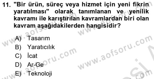 Yönetimde Güncel Yaklaşımlar Dersi 2024 - 2025 Yılı (Vize) Ara Sınav Soruları 11. Soru