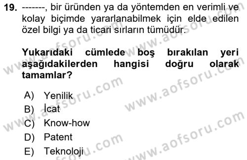 Yönetimde Güncel Yaklaşımlar Dersi 2024 - 2025 Yılı (Vize) Ara Sınav Soruları 19. Soru