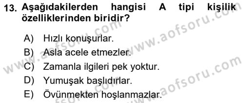 Yönetimde Güncel Yaklaşımlar Dersi 2024 - 2025 Yılı Yaz Okulu Sınav Soruları 13. Soru