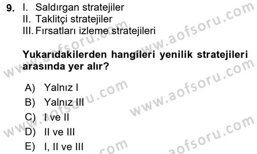 Yönetimde Güncel Yaklaşımlar Dersi 2024 - 2025 Yılı Yaz Okulu Sınav Soruları 9. Soru