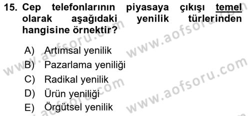 Yönetimde Güncel Yaklaşımlar Dersi 2025 - 2026 Yılı (Vize) Ara Sınav Soruları 15. Soru