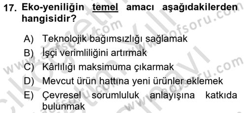 Yönetimde Güncel Yaklaşımlar Dersi 2025 - 2026 Yılı (Vize) Ara Sınav Soruları 17. Soru