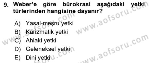 Yönetimde Güncel Yaklaşımlar Dersi 2025 - 2026 Yılı (Vize) Ara Sınav Soruları 9. Soru