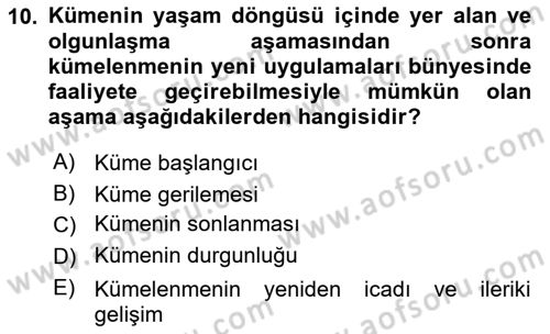 Yönetimde Güncel Yaklaşımlar Dersi 2025 - 2026 Yılı (Final) Dönem Sonu Sınav Soruları 10. Soru