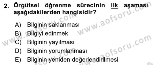 Yönetimde Güncel Yaklaşımlar Dersi 2025 - 2026 Yılı (Final) Dönem Sonu Sınav Soruları 2. Soru
