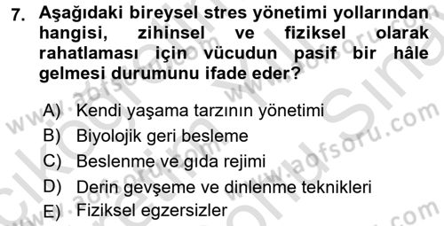 Yönetimde Güncel Yaklaşımlar Dersi 2025 - 2026 Yılı (Final) Dönem Sonu Sınav Soruları 7. Soru