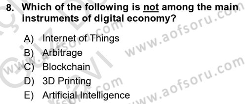 Foreign Trade Dersi 2019 - 2020 Yılı (Vize) Ara Sınav Soruları 8. Soru