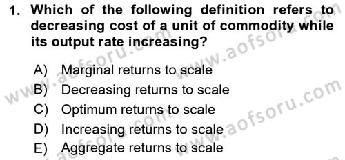 Foreign Trade Dersi 2019 - 2020 Yılı (Final) Dönem Sonu Sınav Soruları 1. Soru