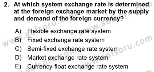 Foreign Trade Dersi 2021 - 2022 Yılı (Vize) Ara Sınav Soruları 2. Soru