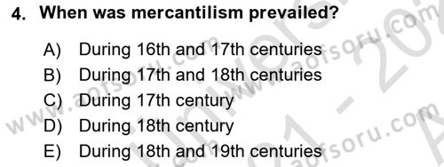 Foreign Trade Dersi 2021 - 2022 Yılı (Vize) Ara Sınav Soruları 4. Soru