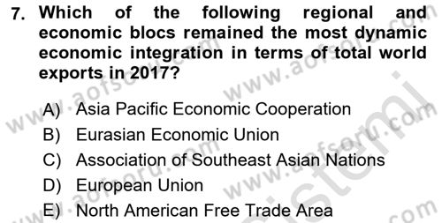Foreign Trade Dersi 2021 - 2022 Yılı (Vize) Ara Sınav Soruları 7. Soru