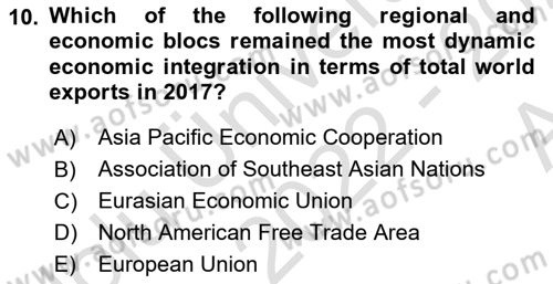 Foreign Trade Dersi 2022 - 2023 Yılı (Vize) Ara Sınav Soruları 10. Soru