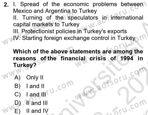 Foreign Trade Dersi 2022 - 2023 Yılı (Final) Dönem Sonu Sınav Soruları 2. Soru