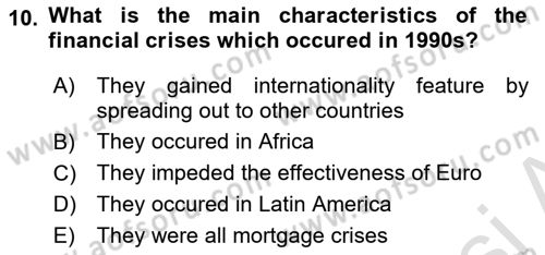 Foreign Trade Dersi 2022 - 2023 Yılı Yaz Okulu Sınav Soruları 10. Soru