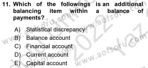 Foreign Trade Dersi 2022 - 2023 Yılı Yaz Okulu Sınav Soruları 11. Soru