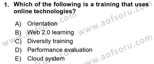 Human Resource Management Dersi 2021 - 2022 Yılı (Vize) Ara Sınav Soruları 1. Soru