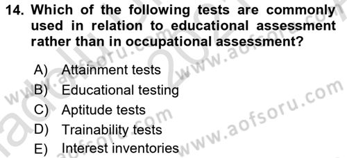 Human Resource Management Dersi 2021 - 2022 Yılı (Vize) Ara Sınav Soruları 14. Soru