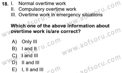 Human Resource Management Dersi 2022 - 2023 Yılı (Final) Dönem Sonu Sınav Soruları 18. Soru