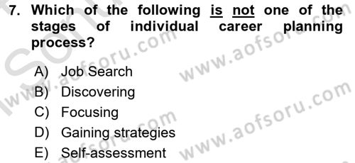 Human Resource Management Dersi 2023 - 2024 Yılı (Final) Dönem Sonu Sınav Soruları 7. Soru