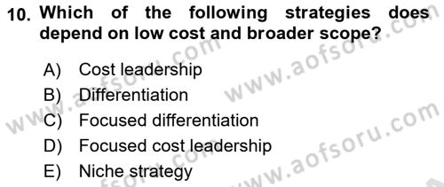 International Business Dersi 2020 - 2021 Yılı Yaz Okulu Sınav Soruları 10. Soru
