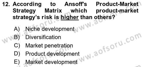International Business Dersi 2020 - 2021 Yılı Yaz Okulu Sınav Soruları 12. Soru