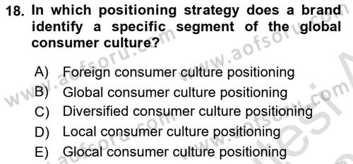International Business Dersi 2020 - 2021 Yılı Yaz Okulu Sınav Soruları 18. Soru