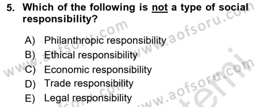 International Business Dersi 2020 - 2021 Yılı Yaz Okulu Sınav Soruları 5. Soru