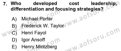 International Business Dersi 2021 - 2022 Yılı Yaz Okulu Sınav Soruları 7. Soru