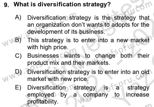 International Business Dersi 2021 - 2022 Yılı Yaz Okulu Sınav Soruları 9. Soru