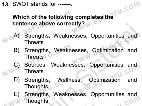 Project Management Dersi 2022 - 2023 Yılı Yaz Okulu Sınav Soruları 13. Soru