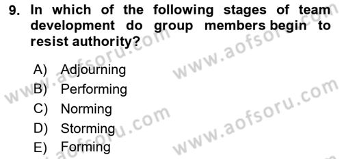 Project Management Dersi 2022 - 2023 Yılı Yaz Okulu Sınav Soruları 9. Soru