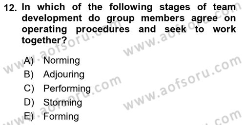 Project Management Dersi 2023 - 2024 Yılı Yaz Okulu Sınav Soruları 12. Soru