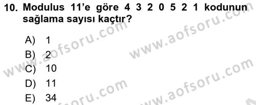 Denetim Dersi 2025 - 2026 Yılı (Final) Dönem Sonu Sınav Soruları 10. Soru