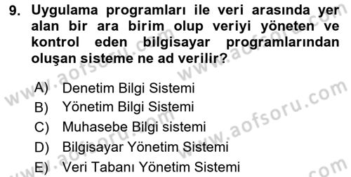Denetim Dersi 2025 - 2026 Yılı (Final) Dönem Sonu Sınav Soruları 9. Soru