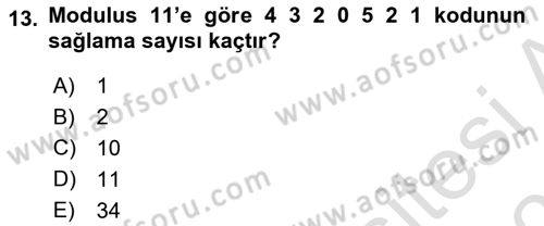 Denetim Dersi 2025 - 2026 Yılı Yaz Okulu Sınav Soruları 13. Soru