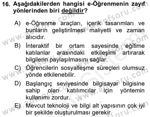 İnsan Kaynakları Yönetimi Dersi 2015 - 2016 Yılı (Vize) Ara Sınav Soruları 16. Soru