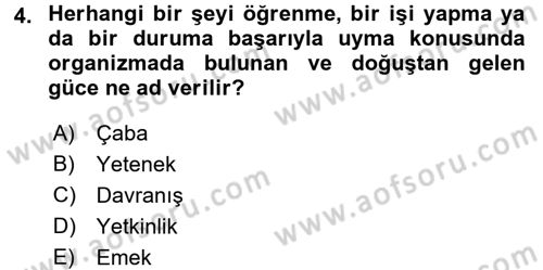 İnsan Kaynakları Yönetimi Dersi 2015 - 2016 Yılı (Vize) Ara Sınav Soruları 4. Soru