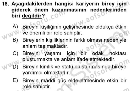 İnsan Kaynakları Yönetimi Dersi 2024 - 2025 Yılı (Final) Dönem Sonu Sınav Soruları 18. Soru