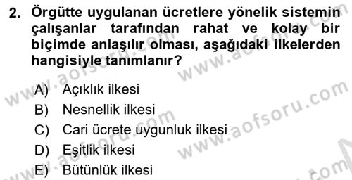 İnsan Kaynakları Yönetimi Dersi 2024 - 2025 Yılı Yaz Okulu Sınav Soruları 2. Soru