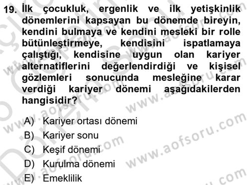 İnsan Kaynakları Yönetimi Dersi 2025 - 2026 Yılı (Final) Dönem Sonu Sınav Soruları 19. Soru