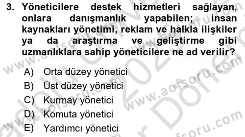 İnsan Kaynakları Yönetimi Dersi 2025 - 2026 Yılı (Final) Dönem Sonu Sınav Soruları 3. Soru