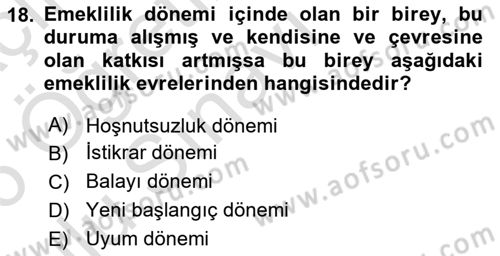 İnsan Kaynakları Yönetimi Dersi 2025 - 2026 Yılı Yaz Okulu Sınav Soruları 18. Soru